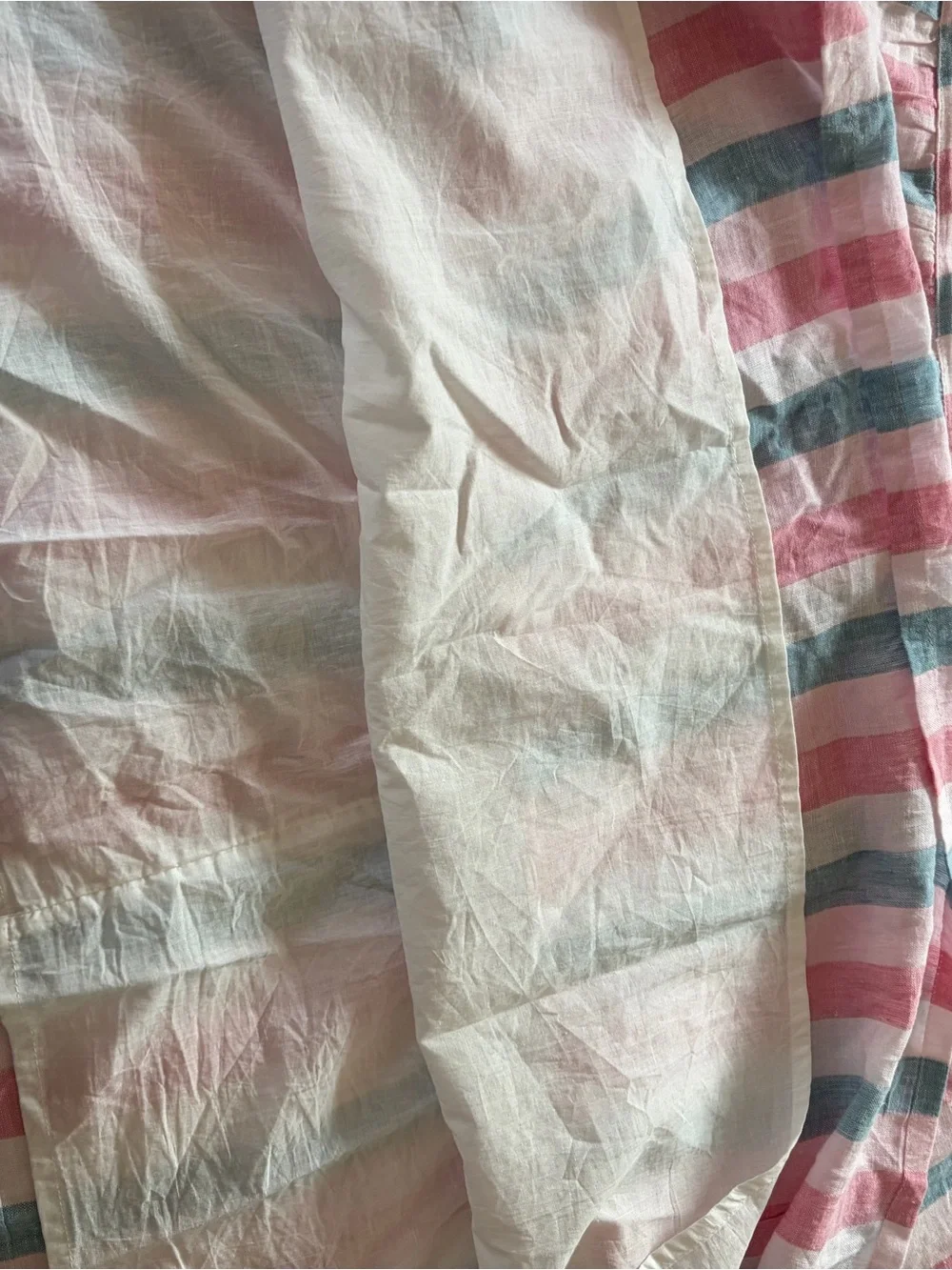 Tommy Bahama Pink, Blue & White Striped Sleeveless Tiered Sundress
